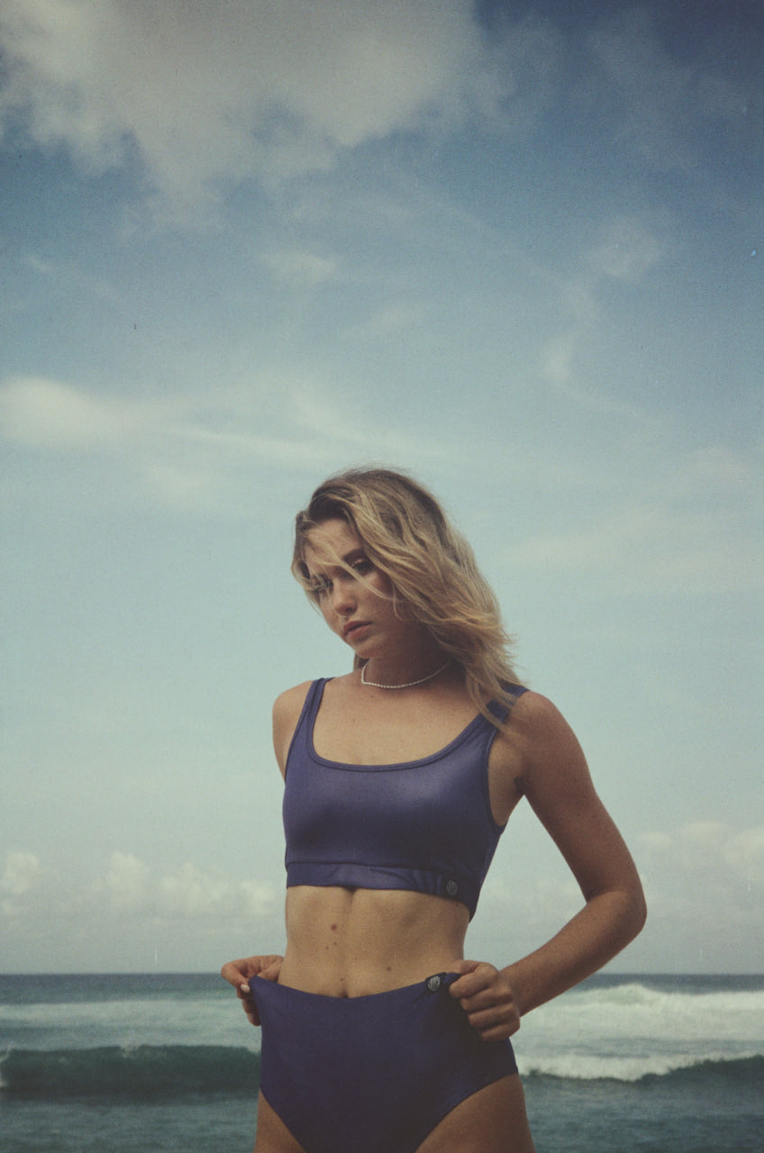Livadia Reversible Violet & Silver Bikini Bottoms