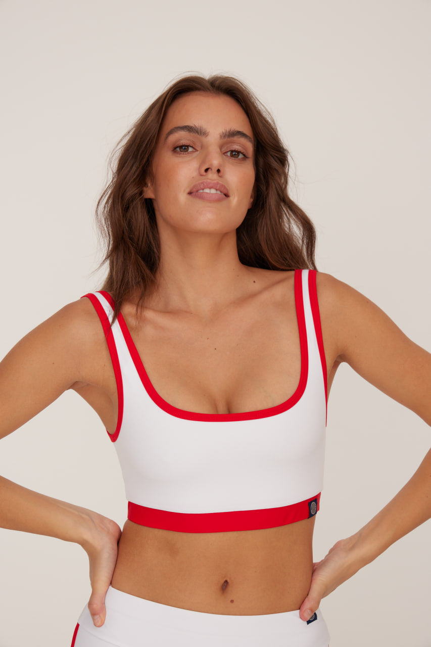 Manu White Bikini Top