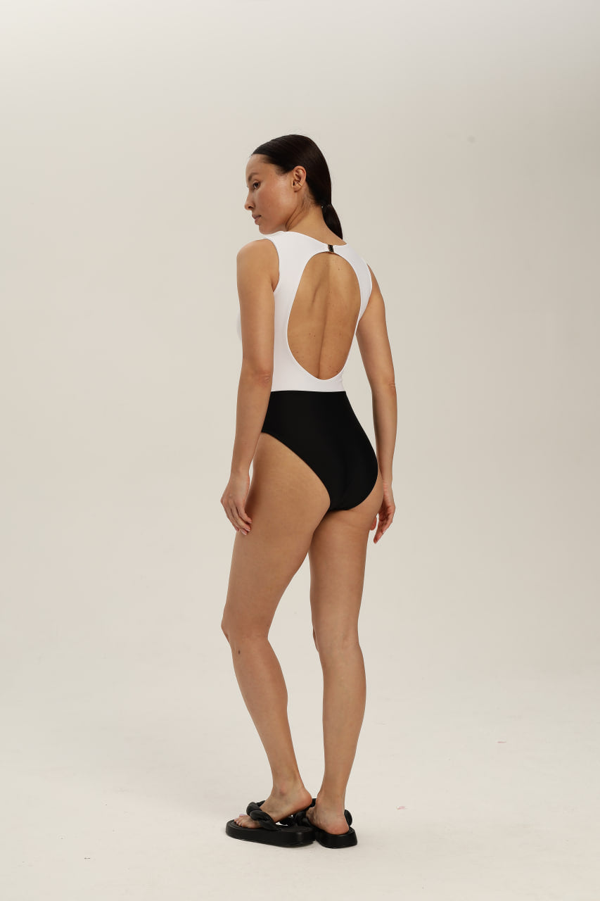 Mavericks Black &amp; White One Piece Swimsuit