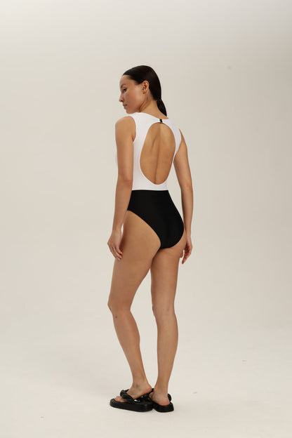 Mavericks Black &amp; White One Piece Swimsuit