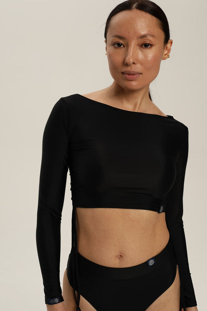 La Punta Black Bikini Bottoms