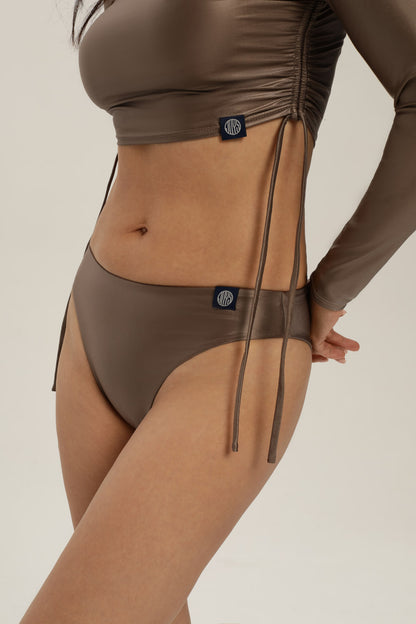 Coco Warm Taupe Long Sleeve Surf Top