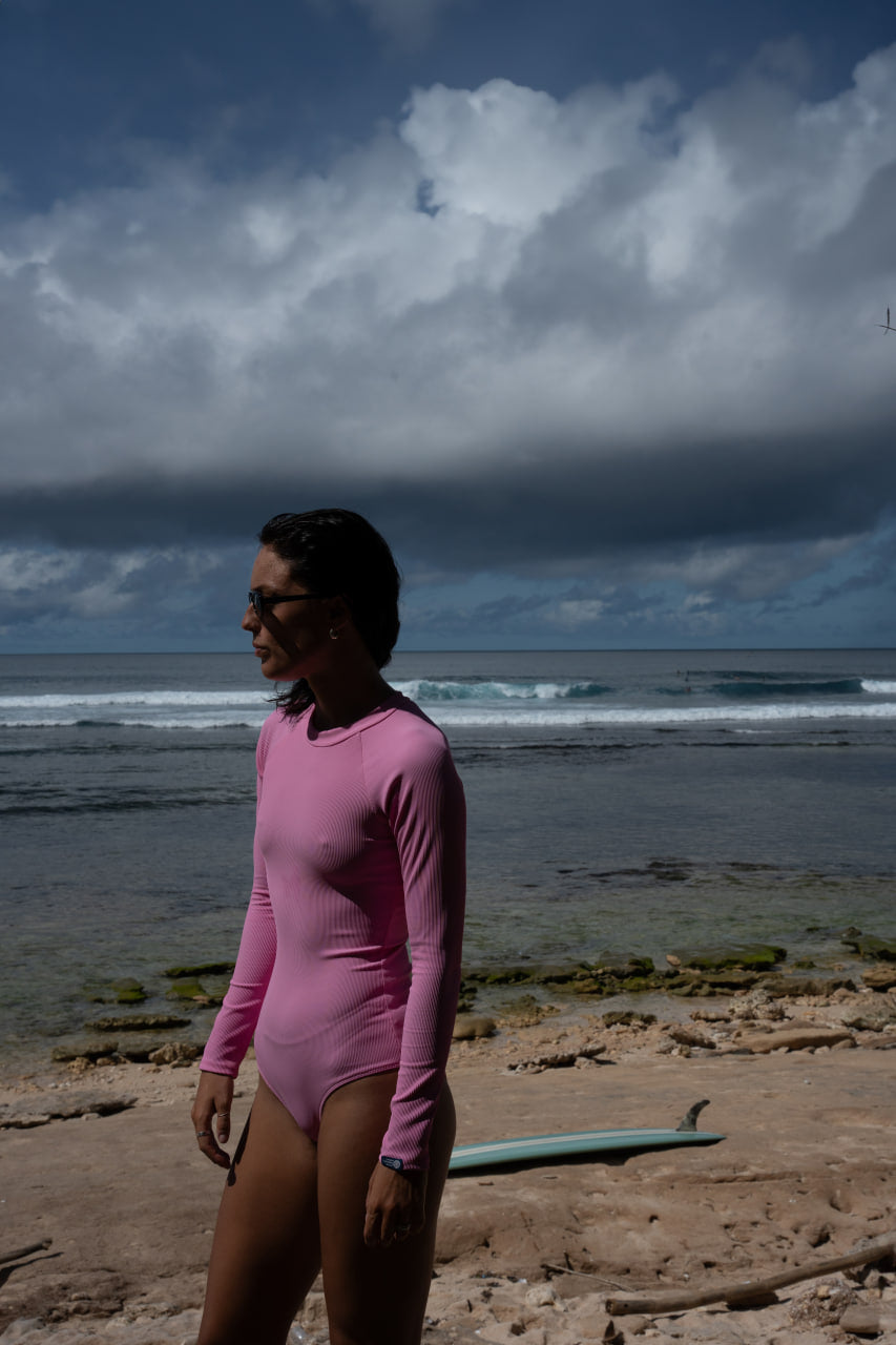 Imsouane Ribbed Pink One Piece Swimsuit