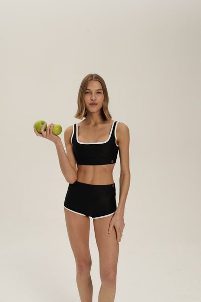 Sayulita Black &amp; White Surf Shorts