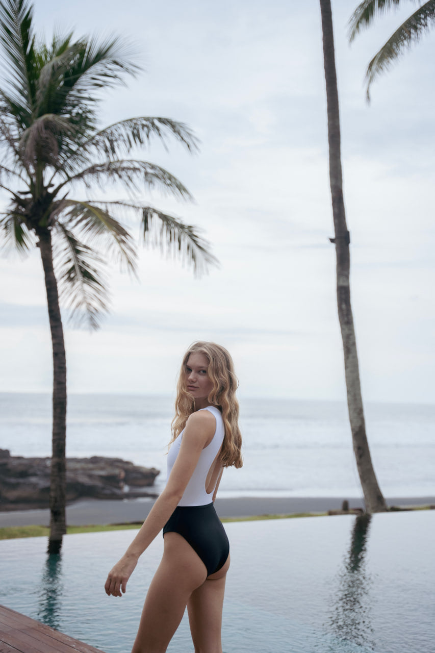 Mavericks Black &amp; White One Piece Swimsuit
