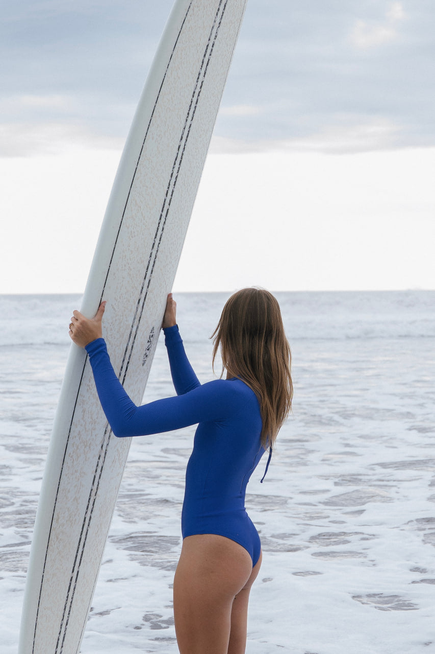 Imsouane Ribbed Blue One Piece Swimsuit